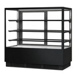 BONVUE Noir Prime 1500mm 3 Shelves Square Cake Display Cabinet - CVS150-3B