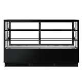 BONVUE Noir Tot 1800mm 2 Shelves Square Cake Display Cabinet - CVS180-2B