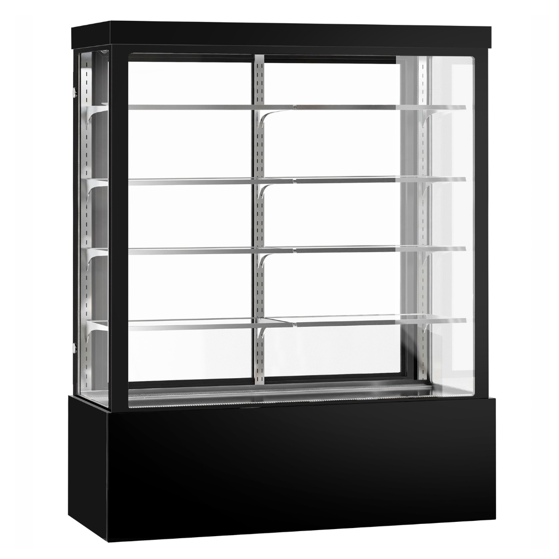 BONVUE Noir Grand 1800mm 4 Shelves Square Cake Display Cabinet - CVS180-4B
