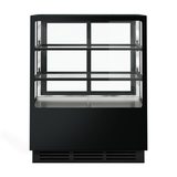BONVUE Noir Tot 900mm 2 Shelves Square Cake Display Cabinet - CVS90-2B