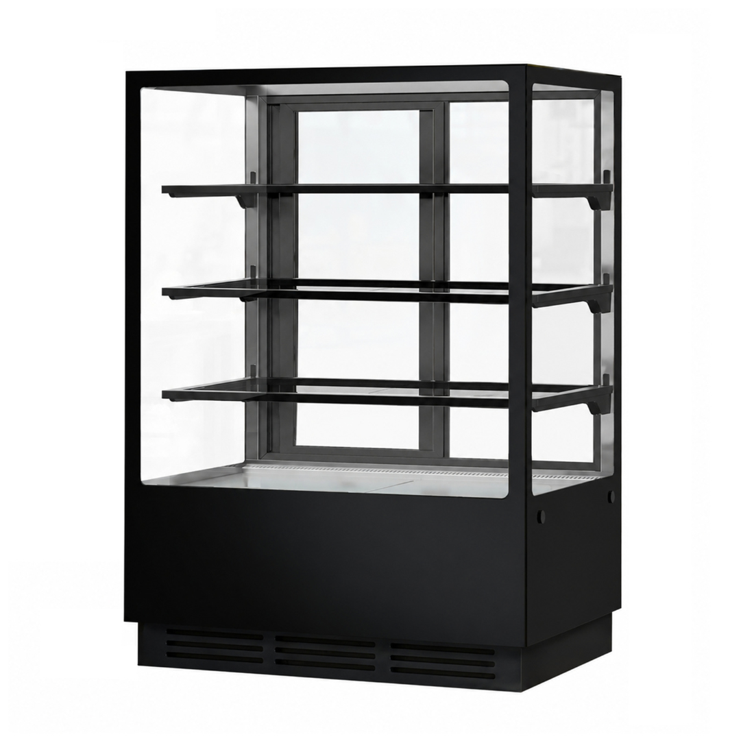 BONVUE Noir Prime 900mm 3 Shelves Square Cake Display Cabinet - CVS90-3B