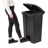 EDLP - Jantex Kitchen Pedal Bin Black - 87Ltr