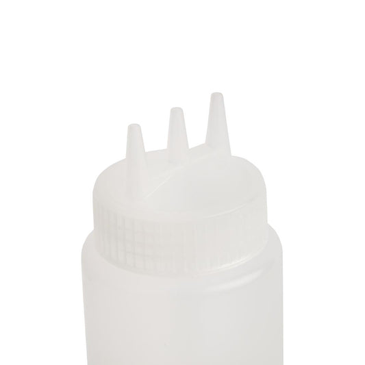 Vogue Squeeze Bottle Clear 3 Nozzle - 681ml 23fl oz