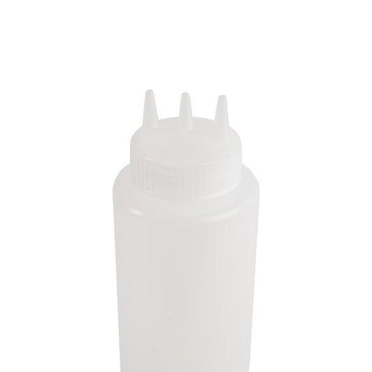 Vogue Squeeze Bottle Clear 3 Nozzle - 908ml 30 3/4fl oz