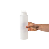 Vogue Squeeze Bottle Clear 3 Nozzle - 908ml 30 3/4fl oz