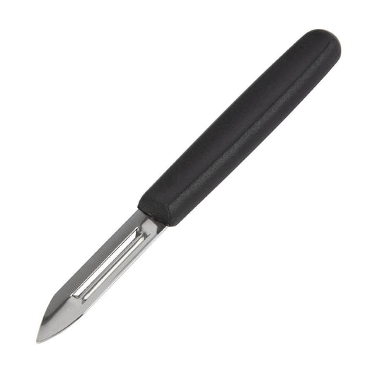 Vogue Plastic Peeler Black Moulded Handle