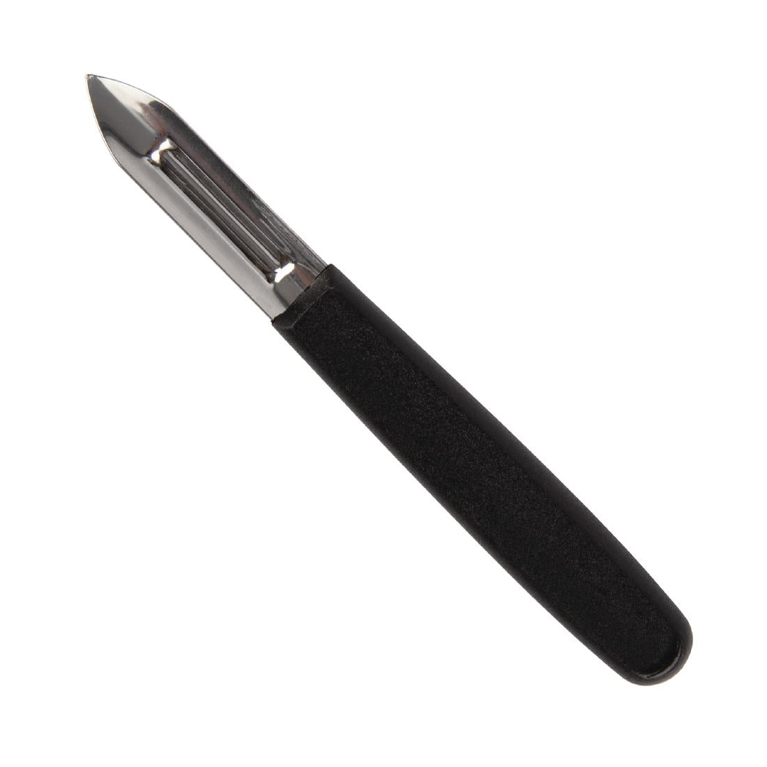 Vogue Plastic Peeler Black Moulded Handle