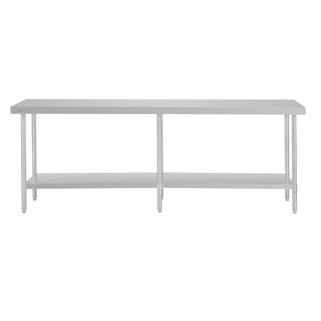 Vogue Premium 304  Stainless Steel Table - 2400x600x900mm