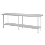 Vogue Premium 304  Stainless Steel Table - 2400x600x900mm