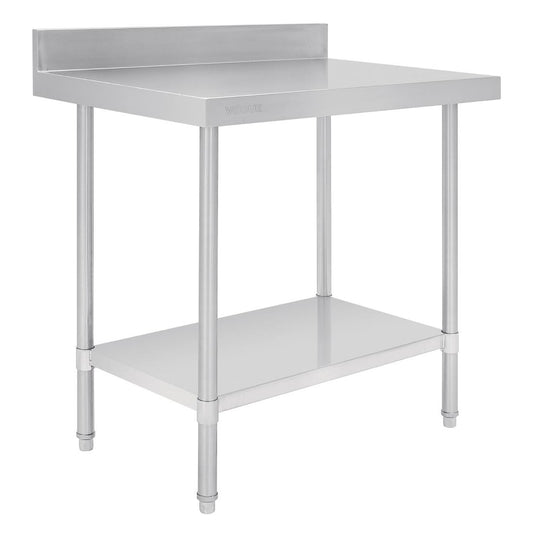 Vogue Premium 304  Stainless Steel Table with Upstand - 900x600x900mm