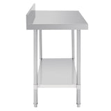 Vogue Premium 304  Stainless Steel Table with Upstand - 1200x600x900mm