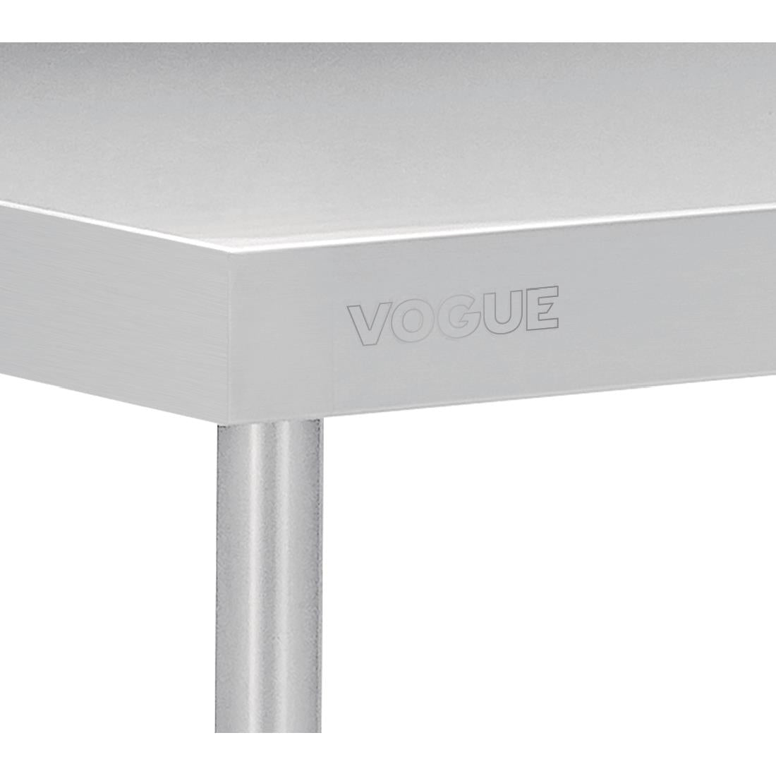 Vogue Premium 304  Stainless Steel Table with Upstand - 1200x600x900mm