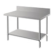 Vogue Premium 304  Stainless Steel Table with Upstand - 600x600x900mm