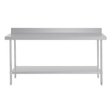 Vogue Premium 304  Stainless Steel Table with Upstand - 1500x600x900mm