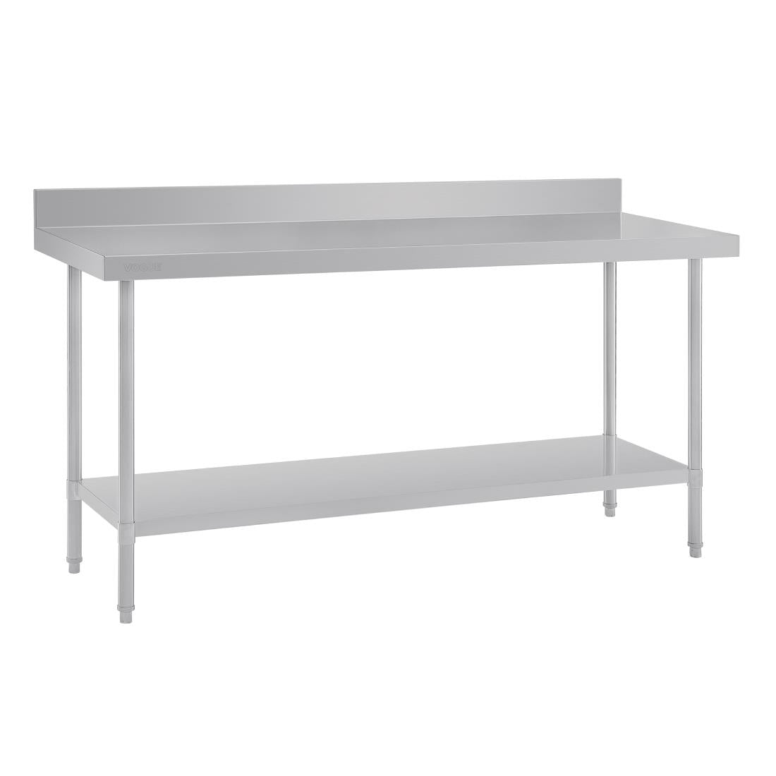 Vogue Premium 304  Stainless Steel Table with Upstand - 1500x600x900mm