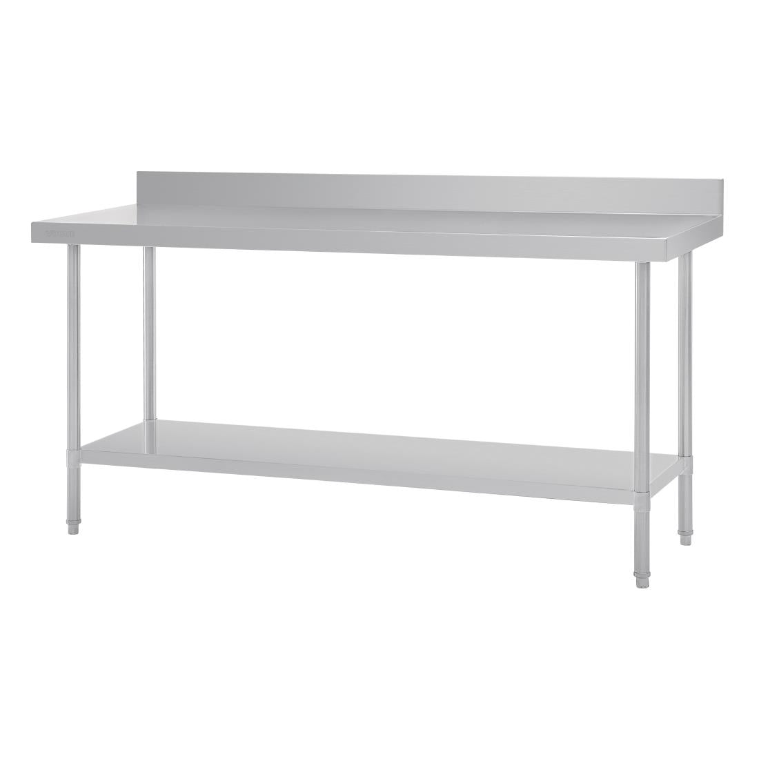 Vogue Premium 304  Stainless Steel Table with Upstand - 1500x600x900mm