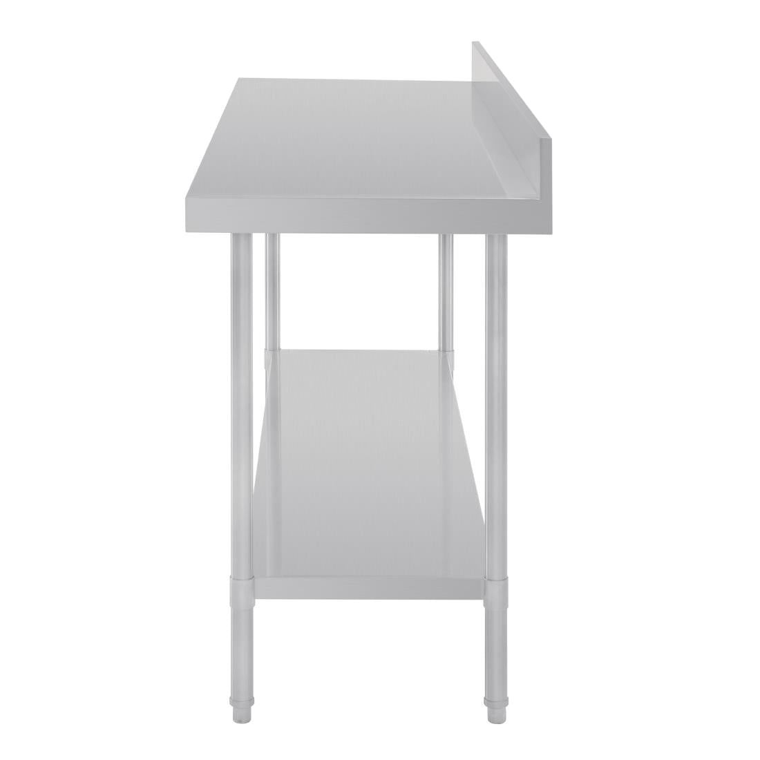 Vogue Premium 304  Stainless Steel Table with Upstand - 1500x600x900mm