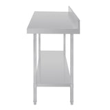 Vogue Premium 304  Stainless Steel Table with Upstand - 1500x600x900mm