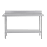 Vogue Premium 304  Stainless Steel Table with Upstand - 1800x600x900mm