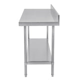 Vogue Premium 304  Stainless Steel Table with Upstand - 1800x600x900mm