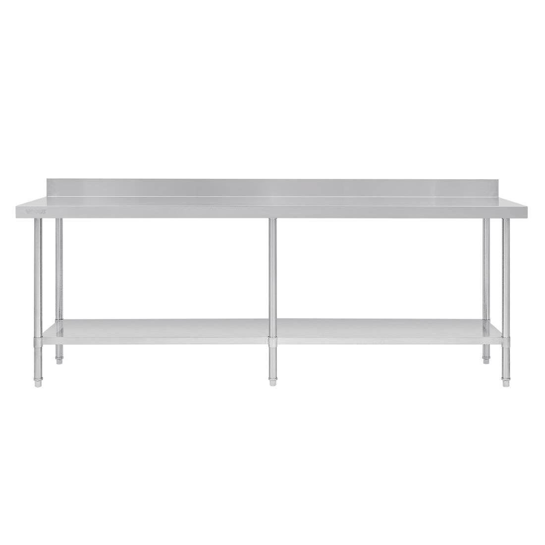 Vogue Premium 304  Stainless Steel Table with Upstand - 2400x600x900mm