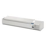 Polar G-Series Refrigerated Servery Topper with Lid St/St - 6x GN 1/4 1.4m