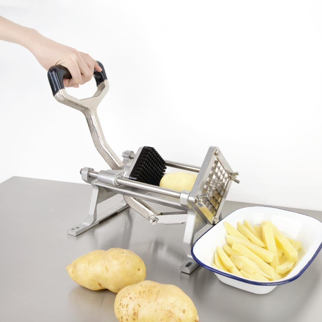 Vogue Potato Chip Cutter Aluminium St/St - 290x204x436mm 11 1/2x 8x 17 1/8"