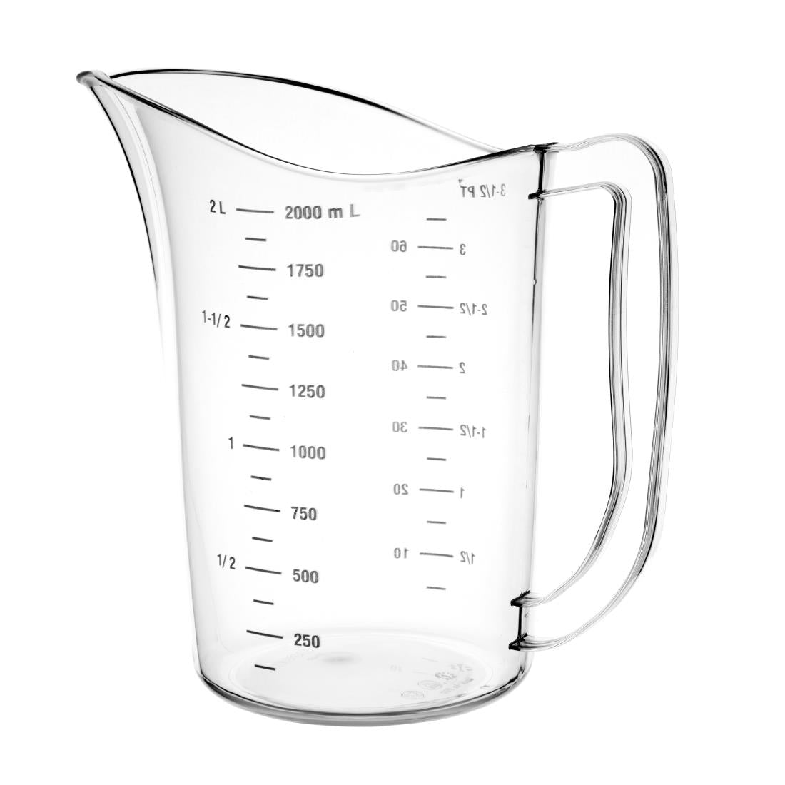 Vogue Polycarbonate Measuring Jug - 2Ltr 67 1/2fl oz