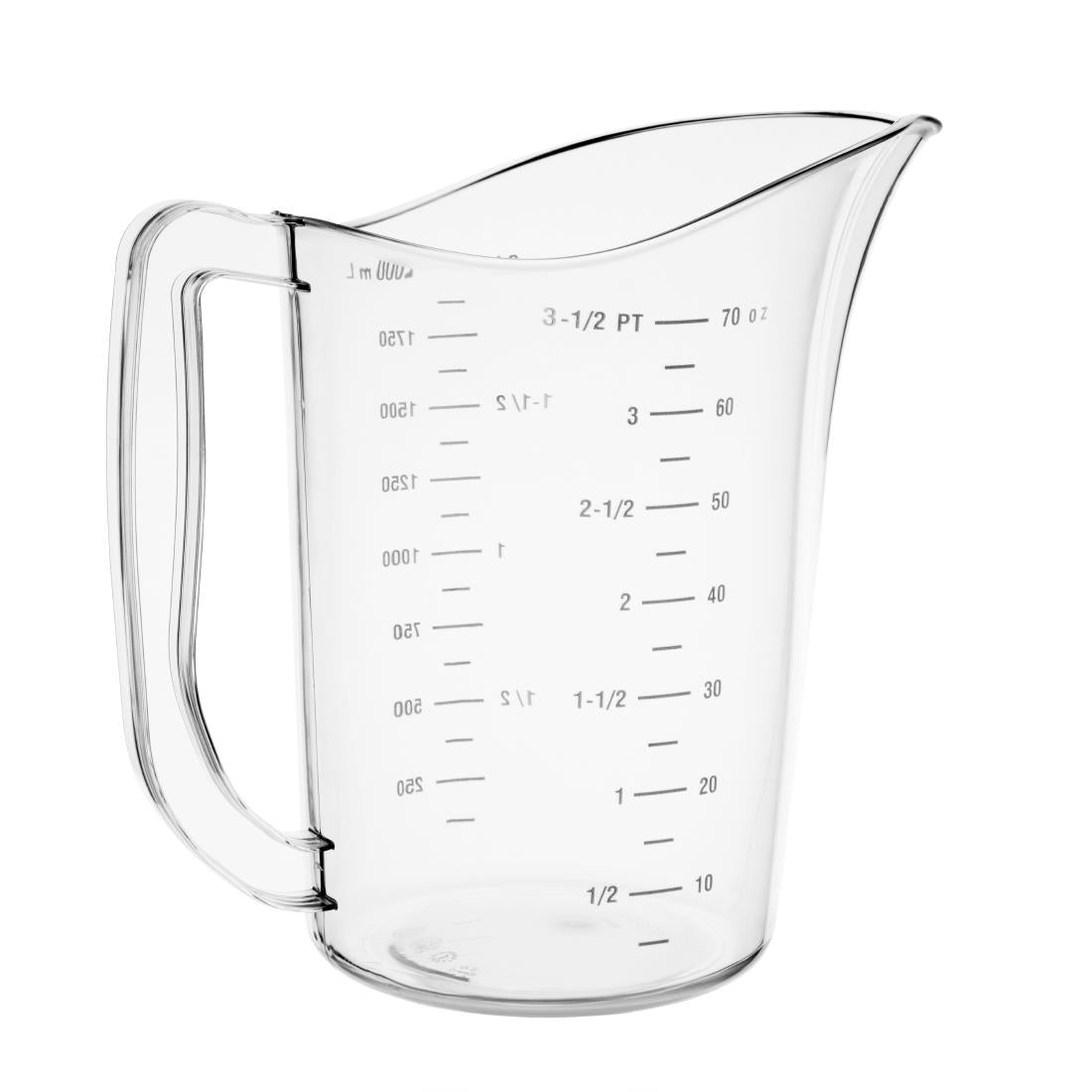 Vogue Polycarbonate Measuring Jug - 2Ltr 67 1/2fl oz