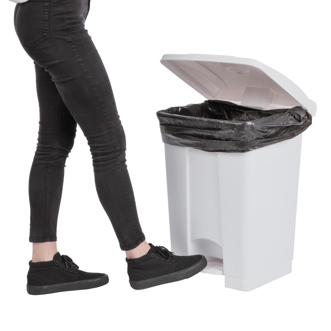 EDLP - Jantex Kitchen Pedal Bin White - 45Ltr