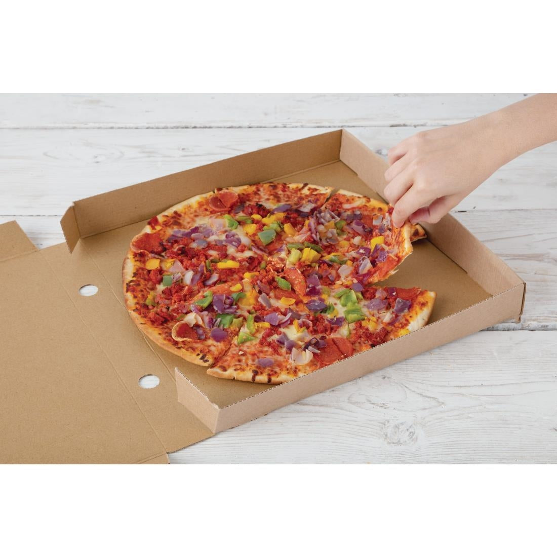 EDLP Fiesta Compostable Kraft Pizza Box - 14" (Box 50)