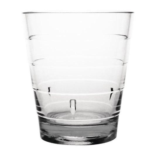 Olympia Kristallon Polycarbonate Ringed Tumbler - 285ml 10oz Clear (Box 6)