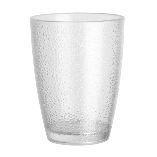 Olympia Kristallon Polycarbonate Pebbled Tumbler - 275ml 9.75oz Clear (Box 6)