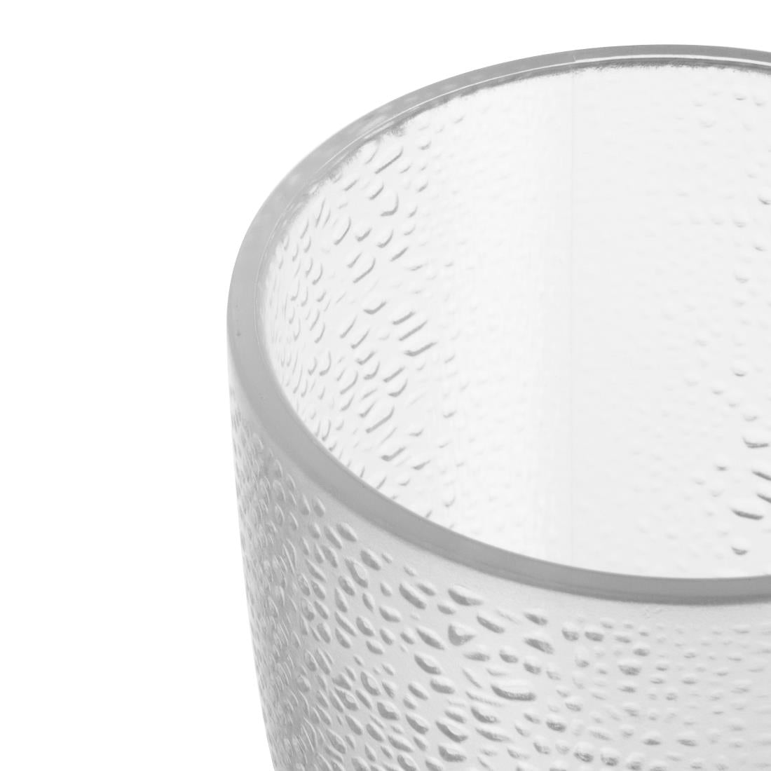 Olympia Kristallon Polycarbonate Pebbled Tumbler - 275ml 9.75oz Clear (Box 6)