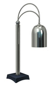 DCS400-1-BN Hatco Glo-Ray Decorative Carving Station in Bright Nickel - Freestanding overhead heat lamp on sturdy 203mm square base 527mm x 864mm - 1168mm