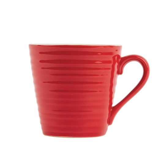 Olympia Cafe Red Ripple Mug 12oz 340ml (Box 6)