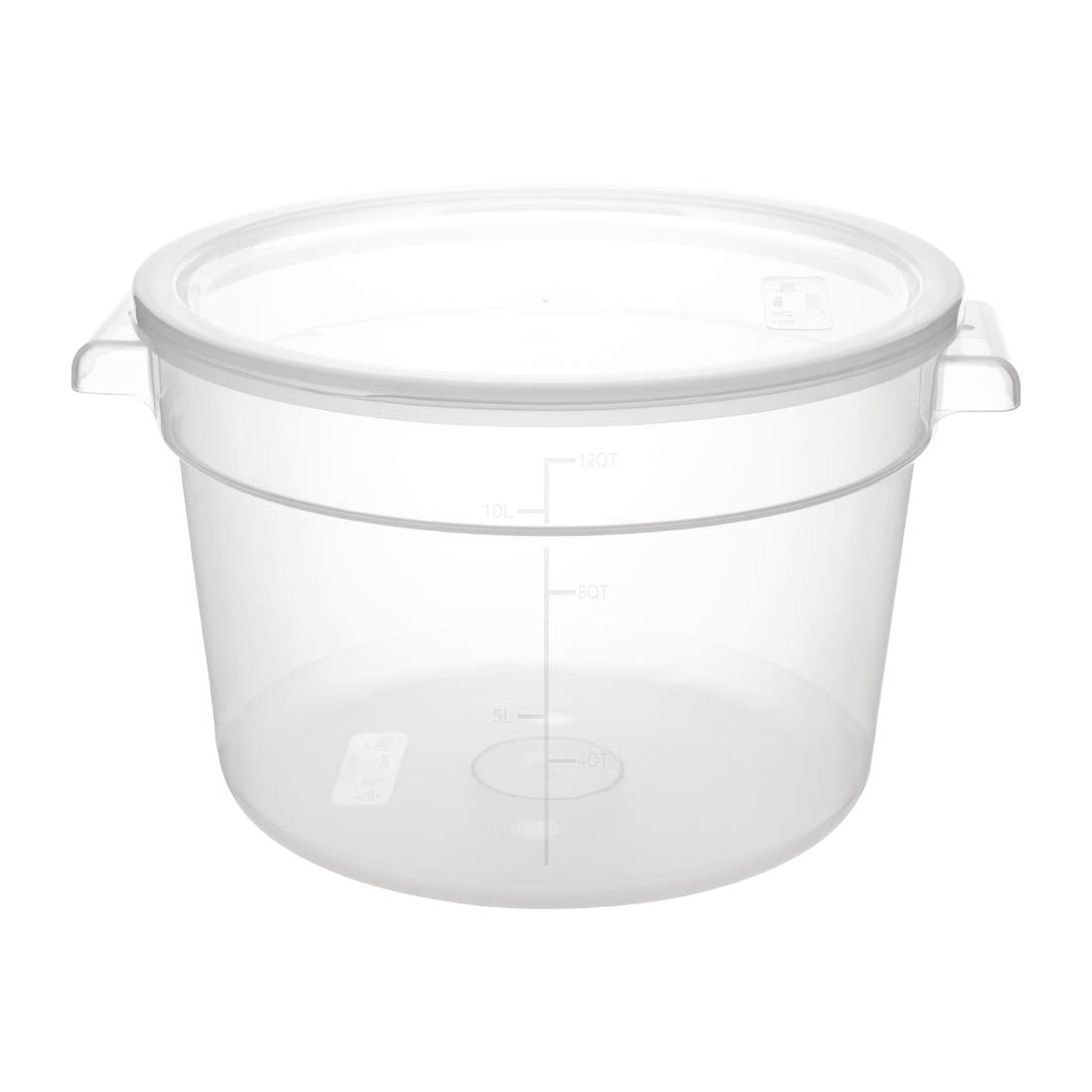 Vogue Round Container Polypropylene - 10Ltr 338fl oz