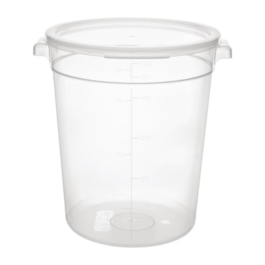 Vogue Round Container Polypropylene - 20Ltr 676fl oz