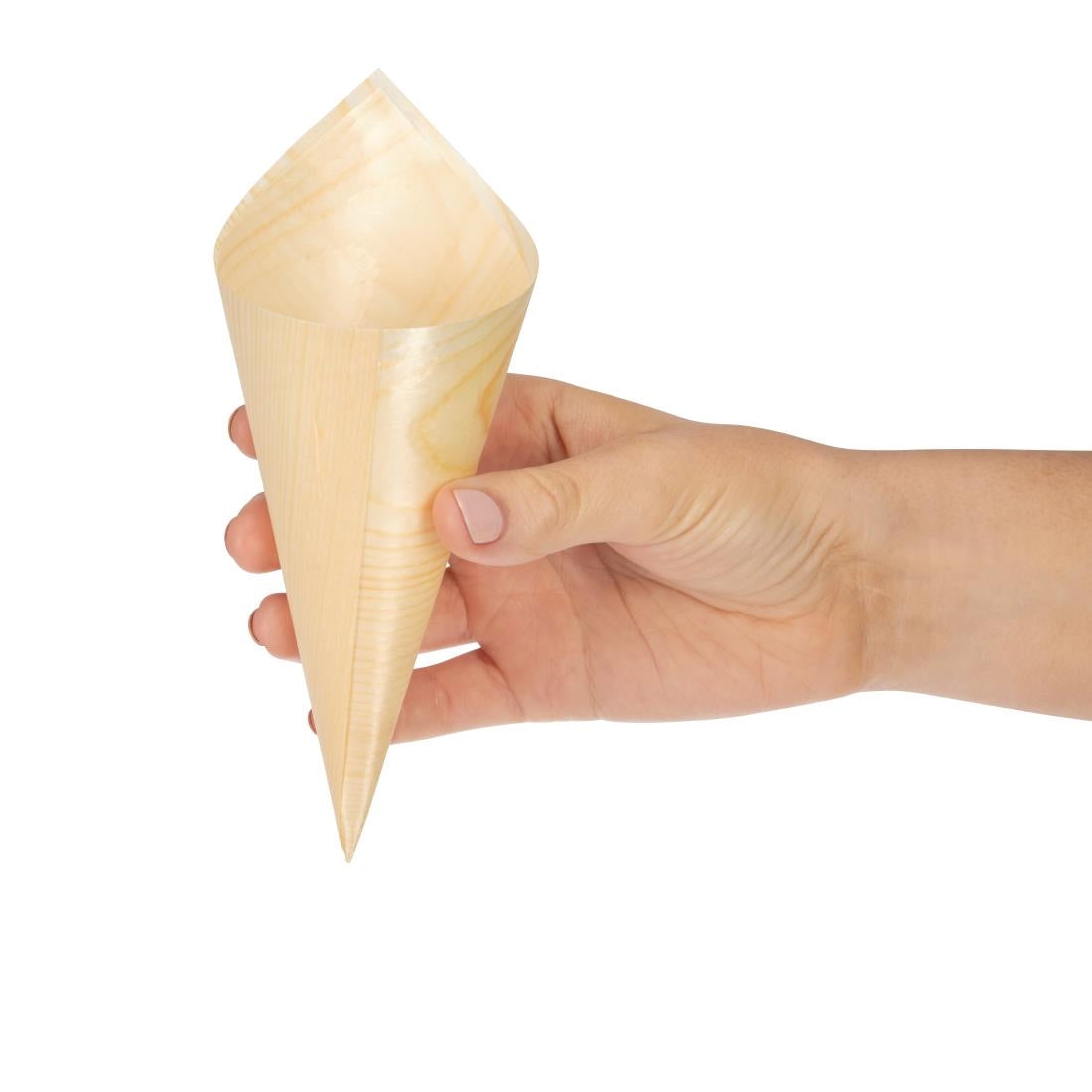 Fiesta Compostable Poplar Wooden Cone - 170mm (Pack 100)