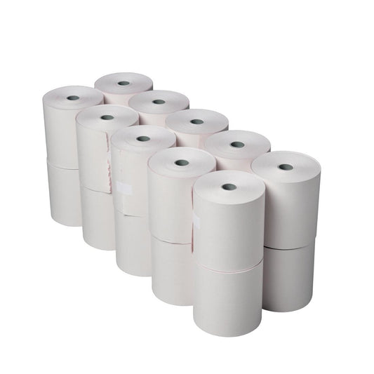 Fiesta Non-Thermal Till Roll - 76x70mm 2ply (White/Pink) (Box 20)