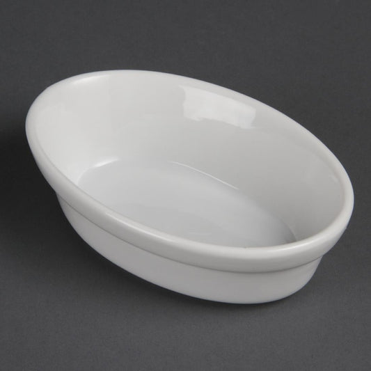 Olympia Whiteware Oval Pie Bowl - 44x145x104mm 1.7x5.7x4" (Box 6)