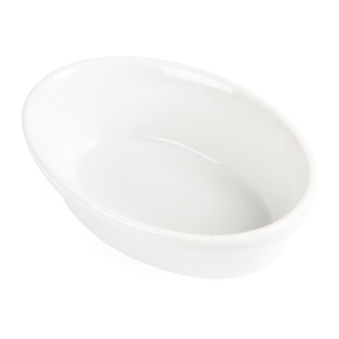 Olympia Whiteware Oval Pie Bowl - 44x145x104mm 1.7x5.7x4" (Box 6)