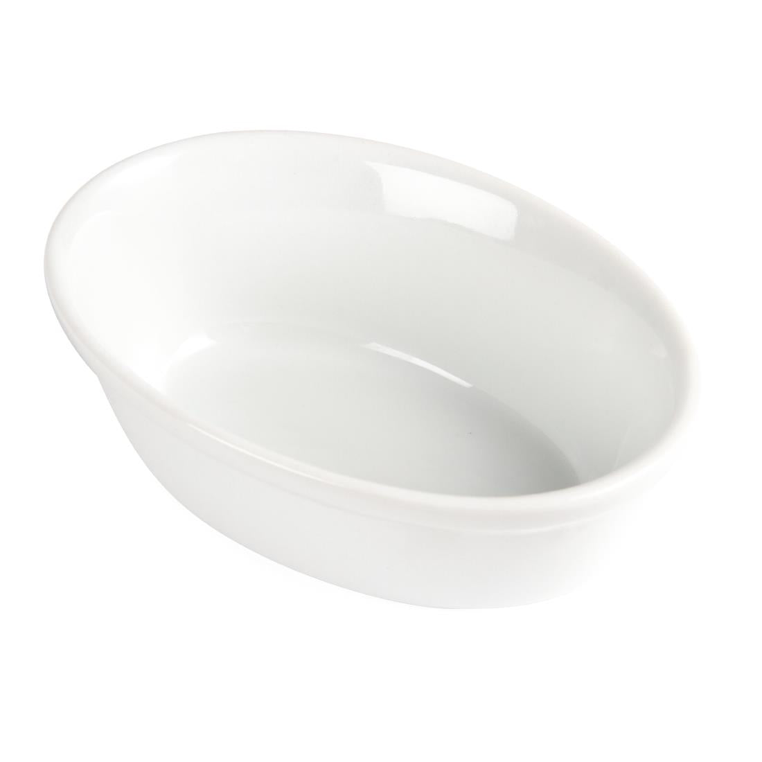 Olympia Whiteware Oval Pie Bowl - 52x161x116mm 2x6.3x4.5" (Box 6)