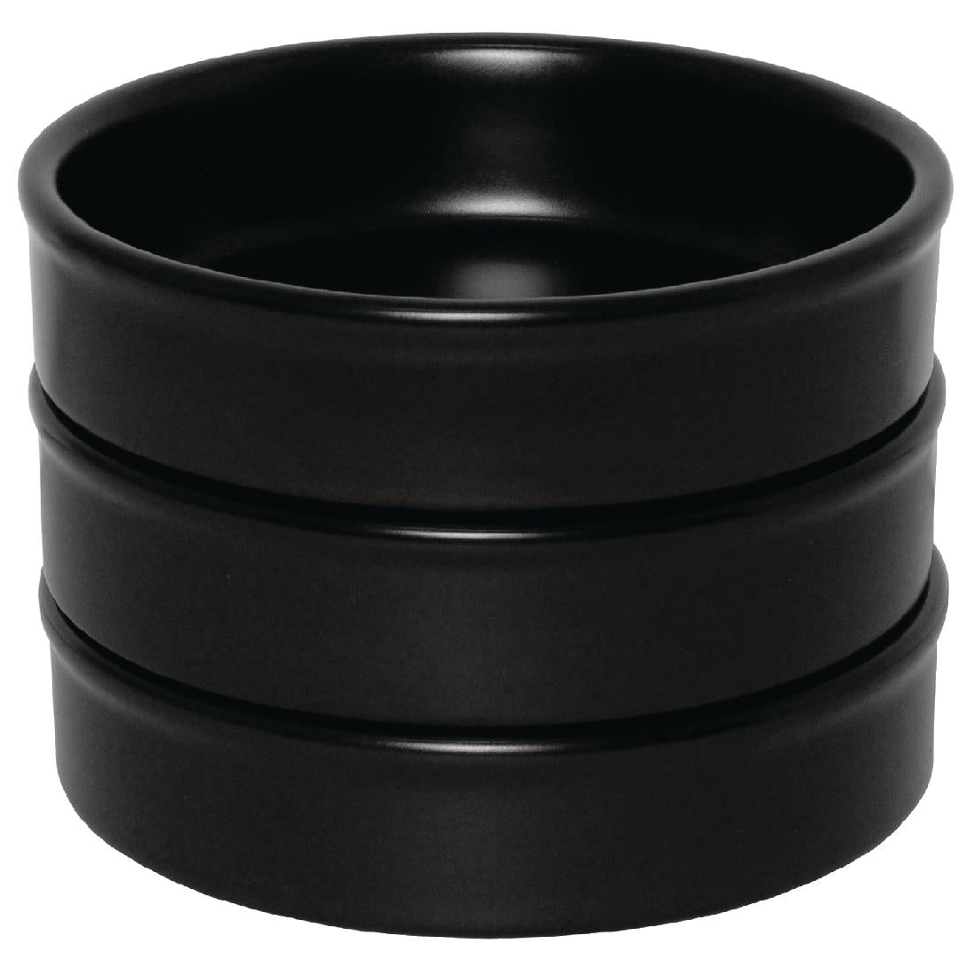 Olympia Tapas Stacking Dish Matt Black 134mm 5.25" 30mm(H) (Box 6)