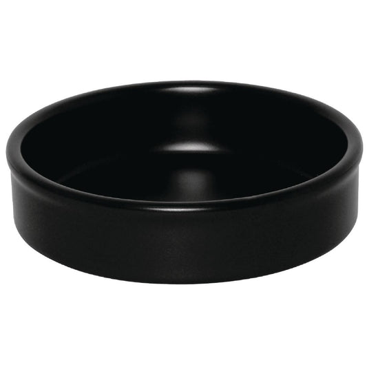 Olympia Tapas Stacking Dish Matt Black 134mm 5.25" 30mm(H) (Box 6)