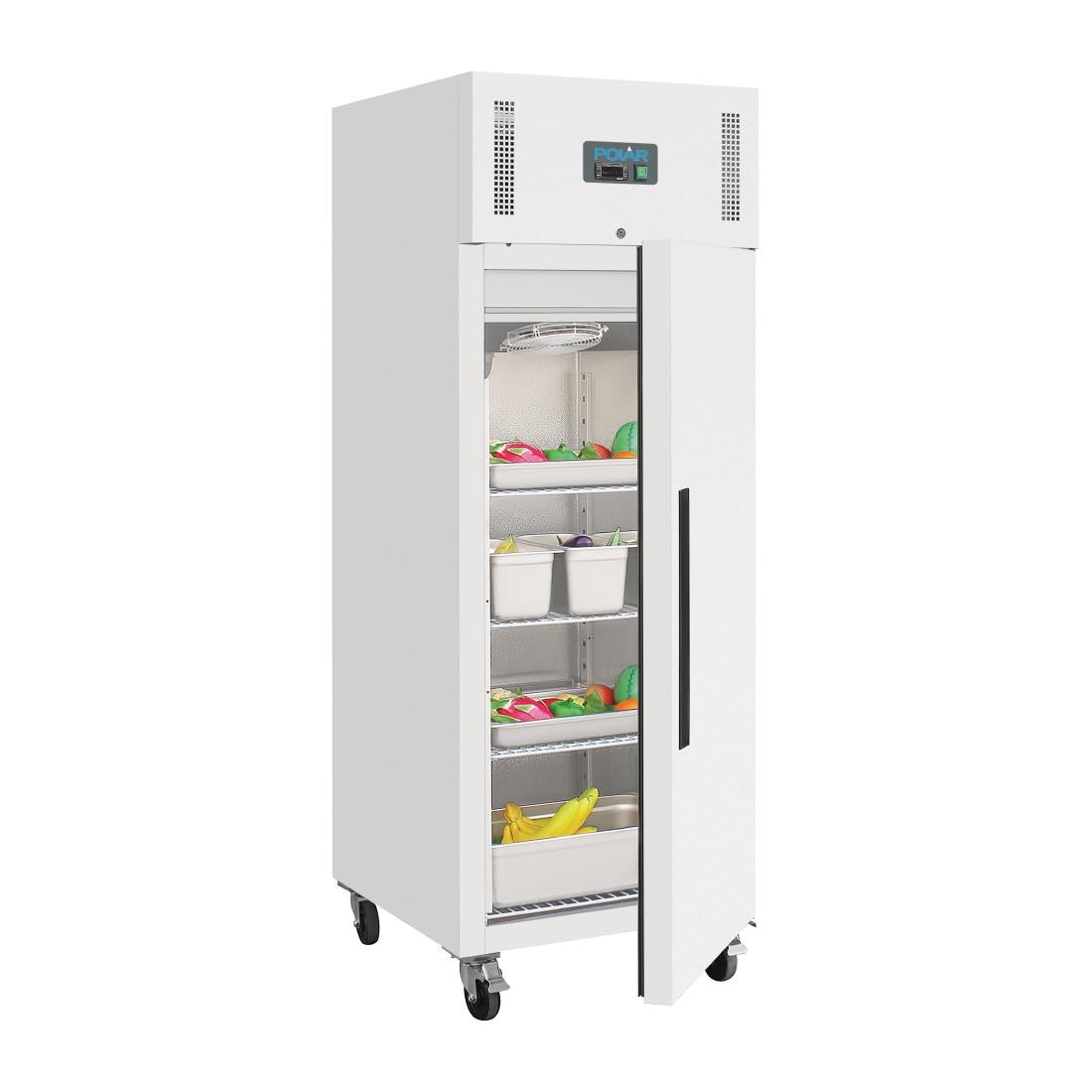 Polar Gastro Refrigerated Single Door Upright White Exterior - 600Ltr 21cuft