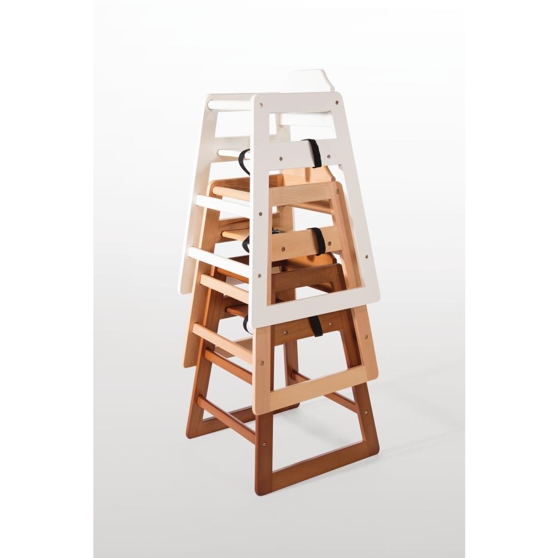 Bolero Wooden Highchair Natural Finish