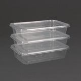 Fiesta Recyclable Microwave Plastic Container - 500ml with Lids (Box 250)