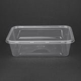 Fiesta Recyclable Microwave Plastic Container - 650ml with Lids (Box 250)