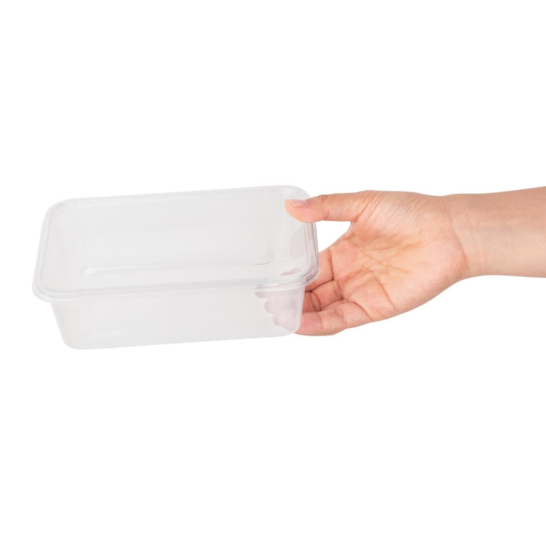 Fiesta Recyclable Microwave Plastic Container - 650ml with Lids (Box 250)